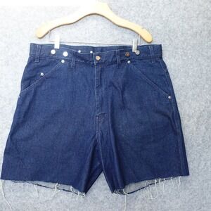 Cut Off Carpenter Denim Shorts M Indigo Frayed Baggy LUAR Designer Portugal 39x5